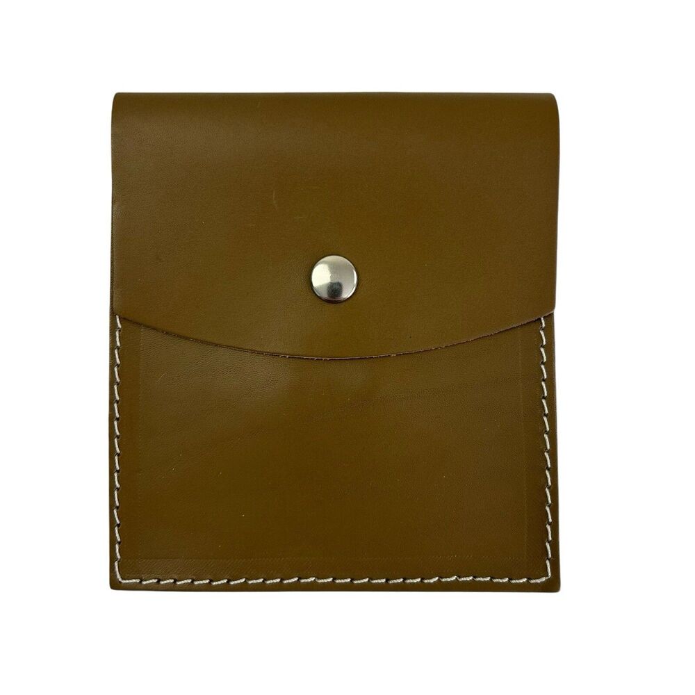 Arte & Cuoio Wallet Leather Case Italy Green Pouch Accordian Academia